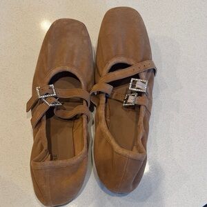 Brown Mary Jane Women's Shoes Free people ballet flats